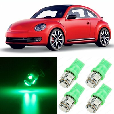 #ad 7 x Green Interior LED Lights Package For 1998 2011 Volkswagen VW Beetle TOOL $10.99