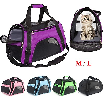 Pet Dog Cat Carrier Travel Tote Bag Comfort Case Soft Sided Airline Approved M L $20.49
