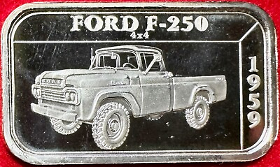 #ad 1959 Ford F 250 Ford Trucks F Series 50 Years 1 Toz .999 Silver Proof $87.00