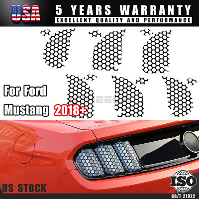 #ad 12PCS Rear Tail Light Lamp Honeycomb Stickers Decals Trim For Ford Mustang 2018 $12.98