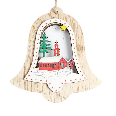 #ad Christmas Hanging Decor Exquisite Wear resistant Home Party Wooden Hanging $7.12