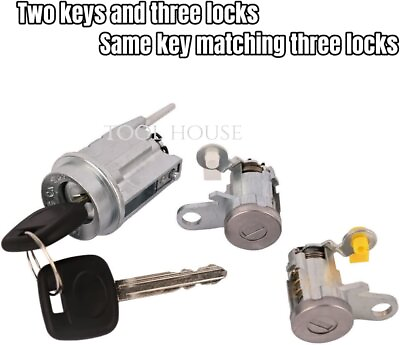 #ad Door Lock Key Ignition Lock Cylinder Set for 95 04 Toyota Tacoma Matched 2 Keys $33.85