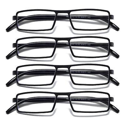 #ad #ad 4PK Mens Womens Unisex Unbreakable Reading Glasses Blue Light Blocking Readers $12.39