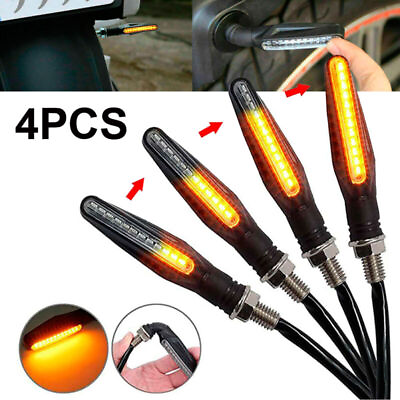 #ad 4 Pack Motorcycle Turn Signals Blinker Lights Amber Universal For Suzuki DRZ400s $9.99