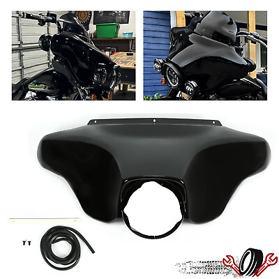 Vivid Black Front Batwing Outer Fairing Fit For 96 13 Harley Touring FLHT FLHX $98.50