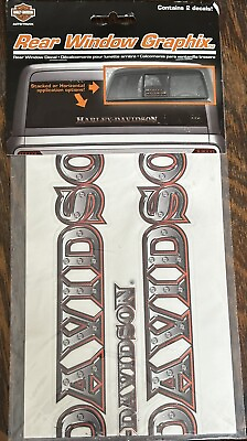 #ad Harley Davidson Rear View Graphix Window Decal New In Package $4.99