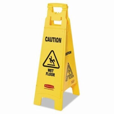 #ad RCP611477YEL Rubbermaid Caution Wet Floor Floor Sign 4 Sided Plastic 12... $76.75