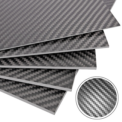 #ad 1 5MM Thickness 400X500MM 100% Carbon Fiber Sheet Laminate Plate Panel 3K $119.98