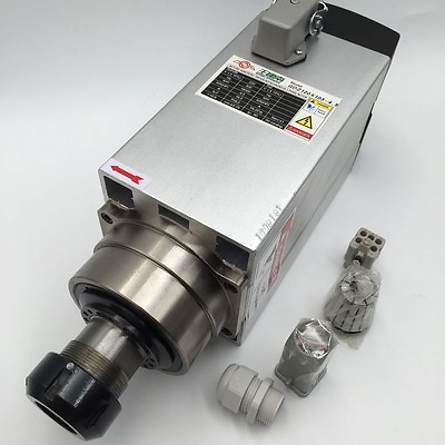 #ad Air Cooled 4.5KW ER32 Spindle Motor 220V 4Bearing 18000rpm CNC Router Milling $469.20