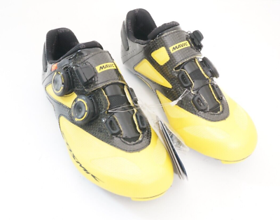 #ad Mavic Cosmic Ultimate II Carbon Cycle Shoes Men#x27;s 4.5 Women#x27;s 5.5 Yellow Black $69.00