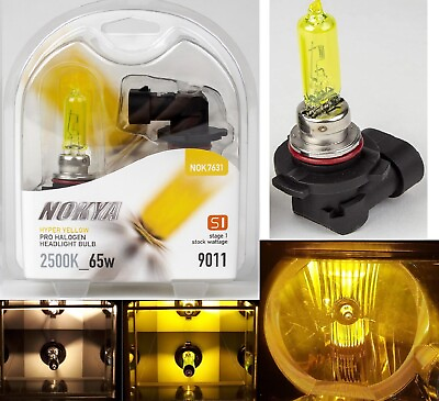 #ad Nokya 2500K Yellow 9011 HIR1 Nok7631 65W Two Bulbs Head Light High Beam Replace $24.70