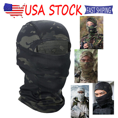 #ad Tactical Balaclava Face Mask Camo Full Face Mask Camouflage Military Face Cover $6.99
