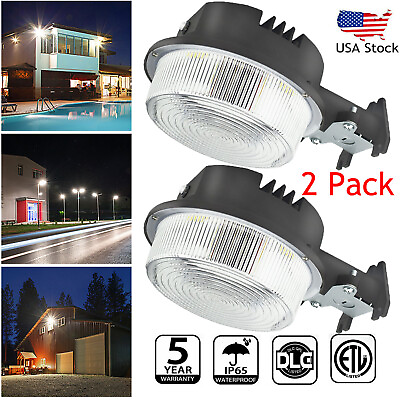 #ad 2Pcs 75W LED Barn Light 8400 Lumen Dusk to Dawn Outdoor Lighting with Photocell $60.80