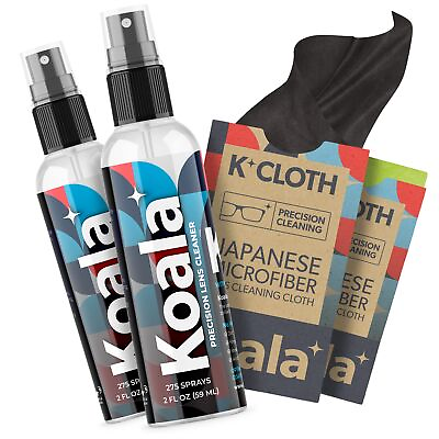 #ad Koala Eyeglass Lens Cleaner Spray Kit 2x Glasses Cleaner Bottle 2x Mi... $20.62