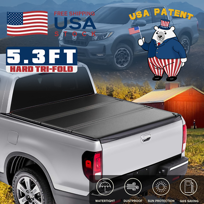 #ad #ad 5FT 64quot; FRP Hard Tri Fold for 2017 2024 Honda Ridgeline Tonneau Cover Truck Bed $449.00