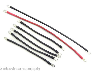 #ad # 4 Awg HD Golf Cart Battery Cable 7 pc Set Club Car 83 amp; UP COMPLETE U.S.A MADE $39.94