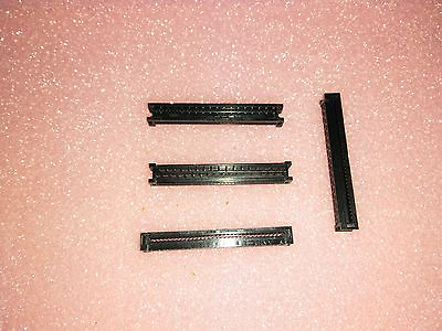 #ad 4x AMP 007G003 FEMALE CONN HEADER 2x17PIN MALE FOR FLATE CABLE $2.25