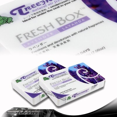 #ad 2 PACK TreeFrog Natural Xtreme Fresh Box Car Air Freshener JDM 6 Lavender Scent $17.99