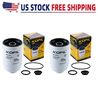 #ad 2 6.6L Duramax Diesel Fuel Filter for 2001 2016 Chevy GMC Replaces TP3018 $32.38