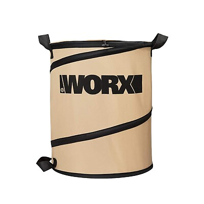 #ad WORX WA0030 Landscaping 26 Gallon Collapsible Yard Waste Bag Leaf Bin Tan $36.66