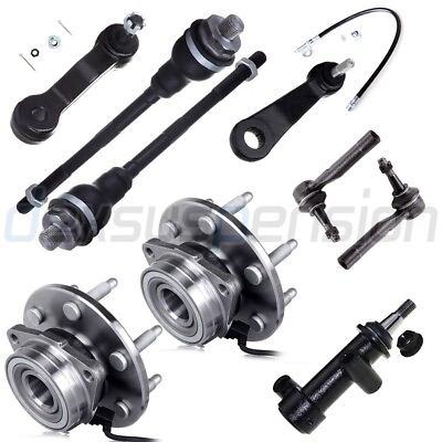 #ad 9x For 2001 2006 Chevrolet Tahoe Front Tie Rod End Ball Joint Wheel Hub Bearing $164.70