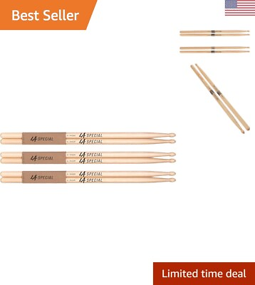 #ad 5A Drumsticks Hickory Wood Tip Set of 3 Pairs Consistent Weight and Pitch $47.99
