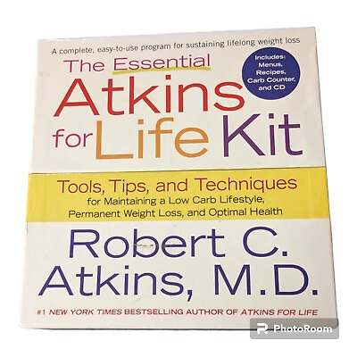 #ad Atkins for Life Kit ATKINS DIET Menus Carb Counter CD Recipes New Unopened $8.99