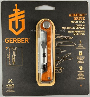 Gerber Armbar Drive 8 Function Multi Tool EDC CAMP HUNT FISHSURVIVAL Orange $28.24
