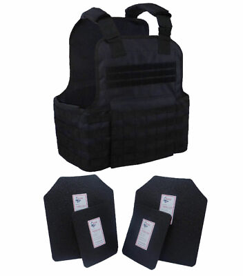#ad Tactical Scorpion Gear 4 Pc Level III AR500 Body Armor Plates Molle Vest Set up $161.95