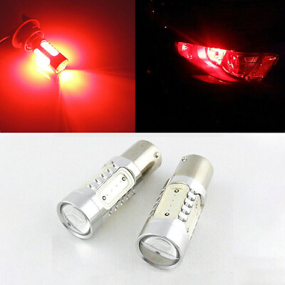 #ad 2pcs Red 1156 High Power LED Bulbs for Lancer Evo X Daytime Running Lights DRL $15.29