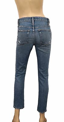 #ad SLVRLAKE Lou Lou Stretch Denim Mid Rise Slim Leg Jeans in Legacy Blue 26 $76.00