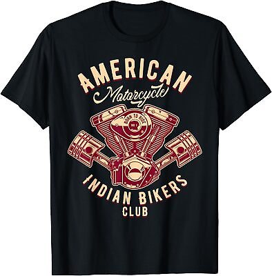 #ad NEW LIMITED Native American Motorcycle Indian Bikers Club T Shirt $18.04