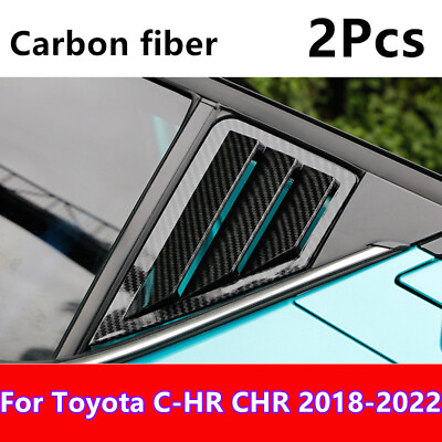 #ad 2X Carbon FIber Side Window Louver Shutter Cover For Toyota C HR CHR 2018 2022 $21.63