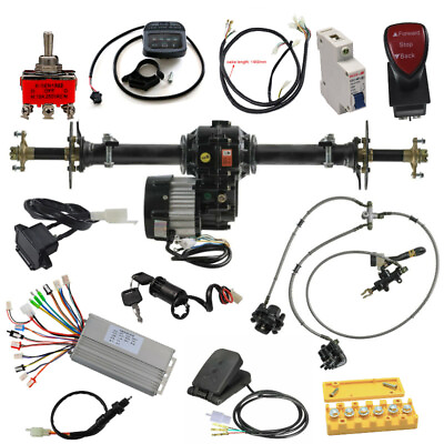#ad 30quot; 34quot; 40quot; Electric 1000w 500w Differential Axle Motor kit Go Kart Track Trike $228.94