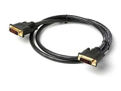#ad 4FT DVI DVI D Dual Link 241 Male to Male Cable in Black Plenum Rated $29.99