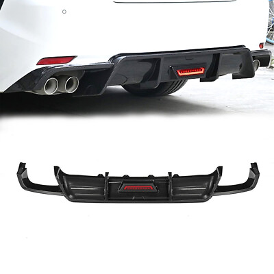 #ad Fits For 2018 2023 Camry SE XSE Rear Bumper Diffuser w Led Light Carbon Look $92.00