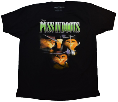 #ad Puss In Boots The Last Wish Mens Soy Puss In Boots Black Shirt New 3XL $9.99
