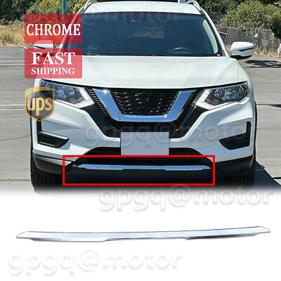 #ad Fit For Nissan Rogue 2017 2018 2019 2020 Front Bumper Chrome Trim Lower Moulding $21.69