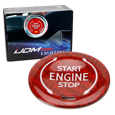 #ad Performance Red Carbon Fiber Engine Start Stop Push Start Button For C8 Corvette $14.55