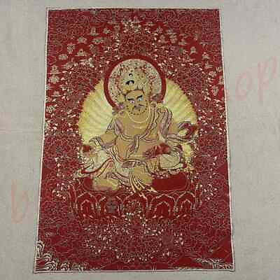 #ad Thangka Home Decoration Painting Red Background Huang Caishen Caishen Thangka $25.65