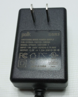 #ad Polk Audio Power Supply Switching Mode DYS824 DSR3 100 240v 50 60Hz Output 15.0V $19.73