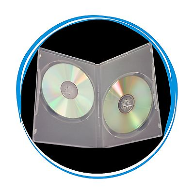 #ad 100 7mm Slim Double Clear DVD Cases D7DDC $50.00