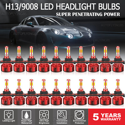 #ad 4 Sides H13 9008 360000LM LED Headlight Bulb Kit High Low Beam 6000K White 20pcs $85.99