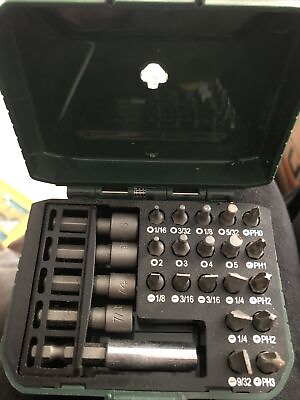 #ad Master force Drill Bit Set 24 Piece in Belt Clip Pouch New Tools Handiwork $19.47