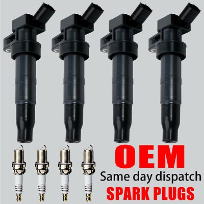 #ad #ad 4X OEM Ignition Coil 4X Iridium Spark plug For Hyundai Sonata Kia Optima UF611 $45.88