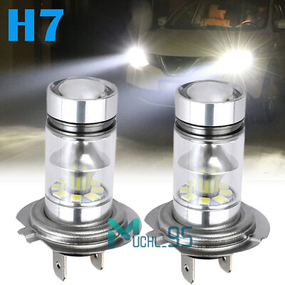 #ad 2x H7 LED Headlight Bulbs Conversion Kit High Low Beam Super Bright 6500K White $12.47