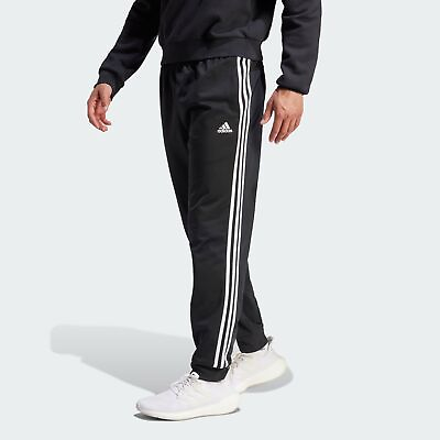 #ad adidas men Essentials Warm Up Tapered 3 Stripes Track Pants $23.00