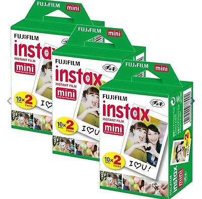 #ad 60 Sheets New Fujifilm Instax Instant Film For Mini 8 9 amp; Fuji Mini 11 12 Camera $54.80