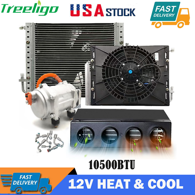 #ad 12V Underdash Heatamp;Cool Air Conditioner Universal Electric AC Unit For Car Van $639.99