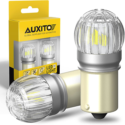 #ad AUXITO 1156 LED Bulb White 400% Brighter 1:1 Size 7506 BA15S 1141 P21W 1003 of $24.00